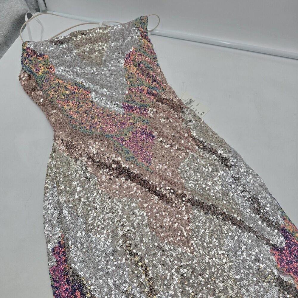 Windsor‎ Party Sequence S Spaghetti Straps Y2K Bodycon Flashy Dress NWT - Picture 11 of 13